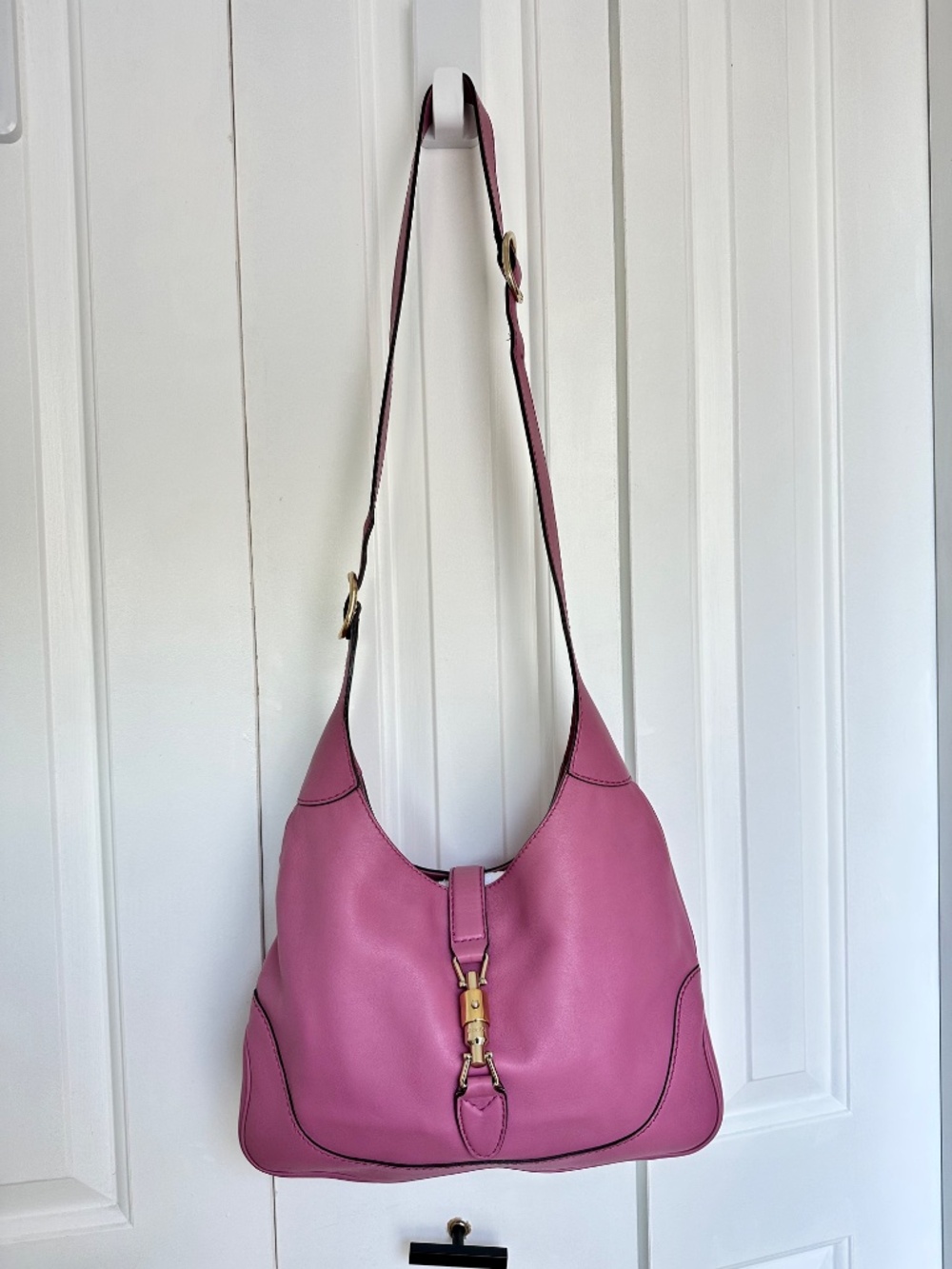 GUCCI Jackie Medium Hobo Bag - Wild Rose Leather - Pristine - Picture 12 of 14